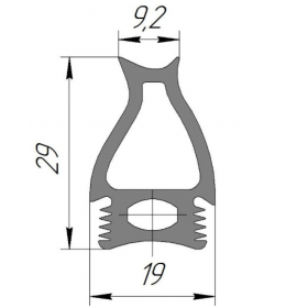 Уплотнитель дверной профиль 2781 Ш 475мм Д 475мм наружный размер подходит для ANGELO PO  ( 901622)