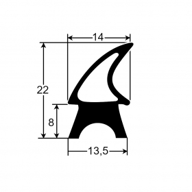 Профиль силиконовый Gierre Interklimat GUA 465х745мм (278) GUA400