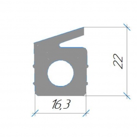 Профиль силиконовый 354 П 60 HKN-VAC HURAKAN HKN-VAC /DZ-510/610/720/820 HUALIAN MACHINERY 