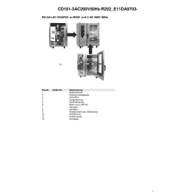 Деталировка Пароконвектомат электр. Rational CD101-3AC200V50Hz-R202 E11DA9703-