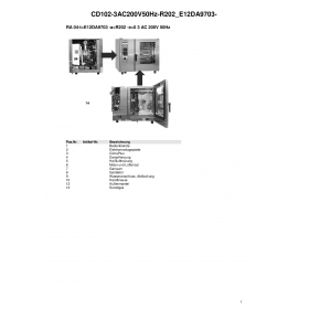 Деталировка Пароконвектомат электр. Rational CD102-3AC200V50Hz-R202 E12DA9703-