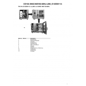 Деталировка Пароконвектомат электр. Rational CD102-3NAC400V50-60Hz-L000 E12DD0112-