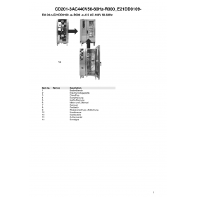 Деталировка Пароконвектомат электр. Rational CD201-3AC440V50-60Hz-R000 E21DD0109-