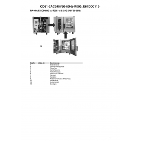 Деталировка Пароконвектомат электр. Rational CD61-2AC240V50-60Hz-R000 E61DD0112-