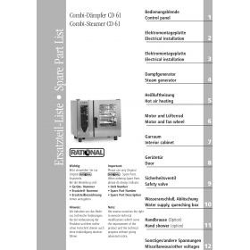 Деталировка Пароконвектомат электр. Rational CD61-3NAC400V50Hz E61DA97061001-