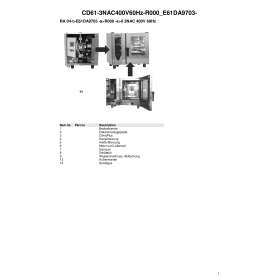 Деталировка Пароконвектомат электр. Rational CD61-3NAC400V60Hz-R000 E61DA9703-