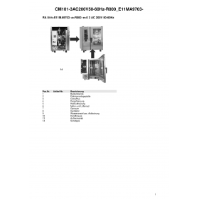 Деталировка Пароконвектомат электр. Rational CM101-3AC200V50-60Hz-R000 E11MA9703-