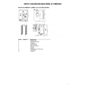 Деталировка Пароконвектомат электр. Rational CM101-3AC200V50-60Hz-R000 E11ME0404-