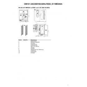 Деталировка Пароконвектомат электр. Rational CM101-3AC200V50-60Hz-R202 E11ME0404-