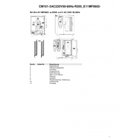 Деталировка Пароконвектомат электр. Rational CM101-3AC220V50-60Hz-R205 E11MF0602-