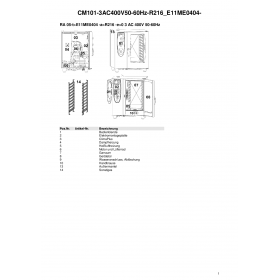 Деталировка Пароконвектомат электр. Rational CM101-3AC400V50-60Hz-R216 E11ME0404-