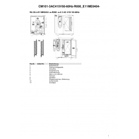 Деталировка Пароконвектомат электр. Rational CM101-3AC415V50-60Hz-R000 E11ME0404-