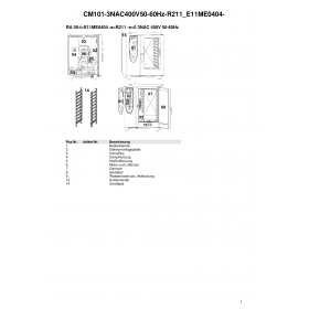 Деталировка Пароконвектомат электр. Rational CM101-3NAC400V50-60Hz-R211 E11ME0404-