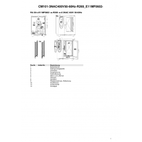 Деталировка Пароконвектомат электр. Rational CM101-3NAC400V50-60Hz-R269 E11MF0602-