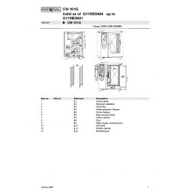 Деталировка Пароконвектомат газ. Rational CM101-G11ME