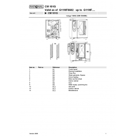 Деталировка Пароконвектомат газ. Rational CM101-G11MF