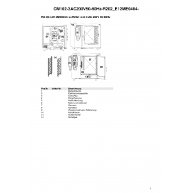 Деталировка Пароконвектомат электр. Rational CM102-3AC200V50-60Hz-R202 E12ME0404-