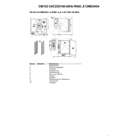 Деталировка Пароконвектомат электр. Rational CM102-3AC220V50-60Hz-R000 E12ME0404-