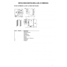 Деталировка Пароконвектомат электр. Rational CM102-3NAC400V50-60Hz-L202 E12ME0404-