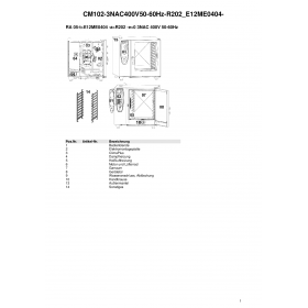 Деталировка Пароконвектомат электр. Rational CM102-3NAC400V50-60Hz-R202 E12ME0404-