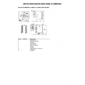 Деталировка Пароконвектомат электр. Rational CM102-3NAC400V50-60Hz-R208 E12ME0404-