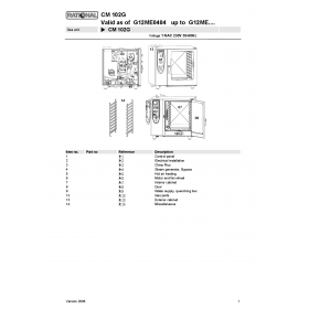 Деталировка Пароконвектомат газ. Rational CM102-G12ME