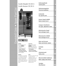 Деталировка Пароконвектомат газ. Rational CM201-1NAC230V50-60Hz G21MA98021001-