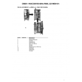 Деталировка Пароконвектомат газ. Rational CM201-1NAC230V50-60Hz-R000 G21MD0101-