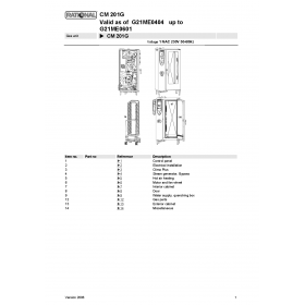 Деталировка Пароконвектомат газ. Rational CM201-G21ME