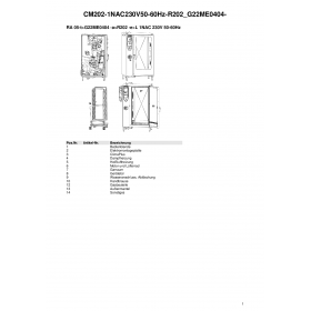 Деталировка Пароконвектомат газ. Rational CM202-1NAC230V50-60Hz-R202 G22ME0404-