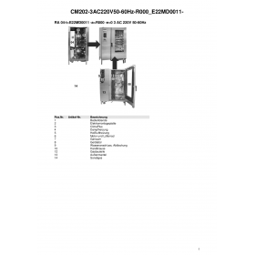 Деталировка Пароконвектомат электр. Rational CM202-3AC220V50-60Hz-R000 E22MD0011-