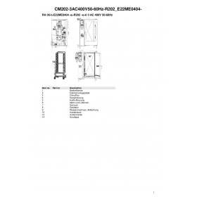 Деталировка Пароконвектомат электр. Rational CM202-3AC400V50-60Hz-R202 E22ME0404-