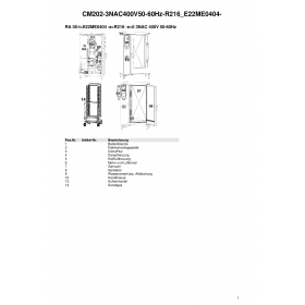 Деталировка Пароконвектомат электр. Rational CM202-3NAC400V50-60Hz-R216 E22ME0404-