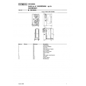 Деталировка Пароконвектомат газ. Rational CM202-G22ME