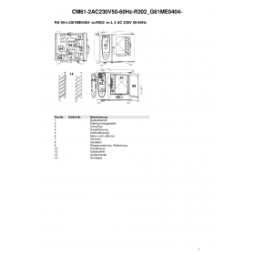 Деталировка Пароконвектомат электр. Rational CM61-2AC230V50-60Hz-R202 G61ME0404-