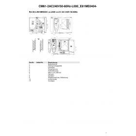 Деталировка Пароконвектомат электр. Rational CM61-2AC240V50-60Hz-L000 E61ME0404-