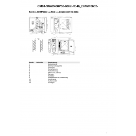 Деталировка Пароконвектомат электр. Rational CM61-3NAC400V50-60Hz-R346 E61MF0602-