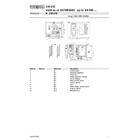 Деталировка Пароконвектомат электр. Rational CM61-E61MF