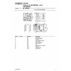 Деталировка Пароконвектомат газ. Rational CM61-G61ME