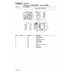 Деталировка Пароконвектомат газ. Rational CM61-G61MF