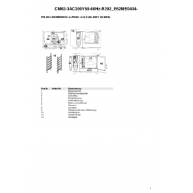 Деталировка Пароконвектомат электр. Rational CM62-3AC200V50-60Hz-R202 E62ME0404-