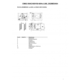 Деталировка Пароконвектомат электр. Rational CM62-3NAC400V50-60Hz-L000 E62ME0404-