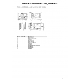 Деталировка Пароконвектомат электр. Rational CM62-3NAC400V50-60Hz-L202 E62MF0602-