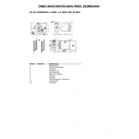 Деталировка Пароконвектомат электр. Rational CM62-3NAC400V50-60Hz-R000 E62ME0404-