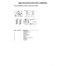 Деталировка Пароконвектомат электр. Rational CM62-3NAC400V50-60Hz-R202 E62MF0602-