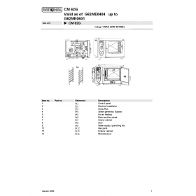 Деталировка Пароконвектомат газ. Rational CM62-G62ME