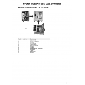 Деталировка Пароконвектомат электр. Rational CPC101-3AC220V50-60Hz-L000 E11CD0109-