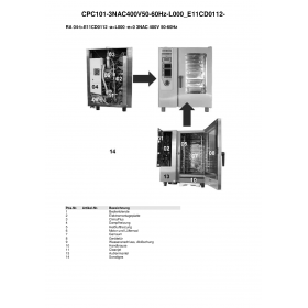 Деталировка Пароконвектомат электр. Rational CPC101-3NAC400V50-60Hz-L000 E11CD0112-