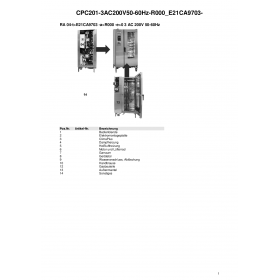 Деталировка Пароконвектомат электр. Rational CPC201-3AC200V50-60Hz-R000 E21CA9703-