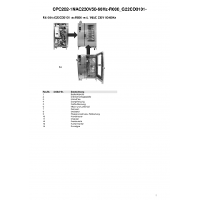 Деталировка Пароконвектомат газ. Rational CPC202-1NAC230V50-60Hz-R000 G22CD0101-